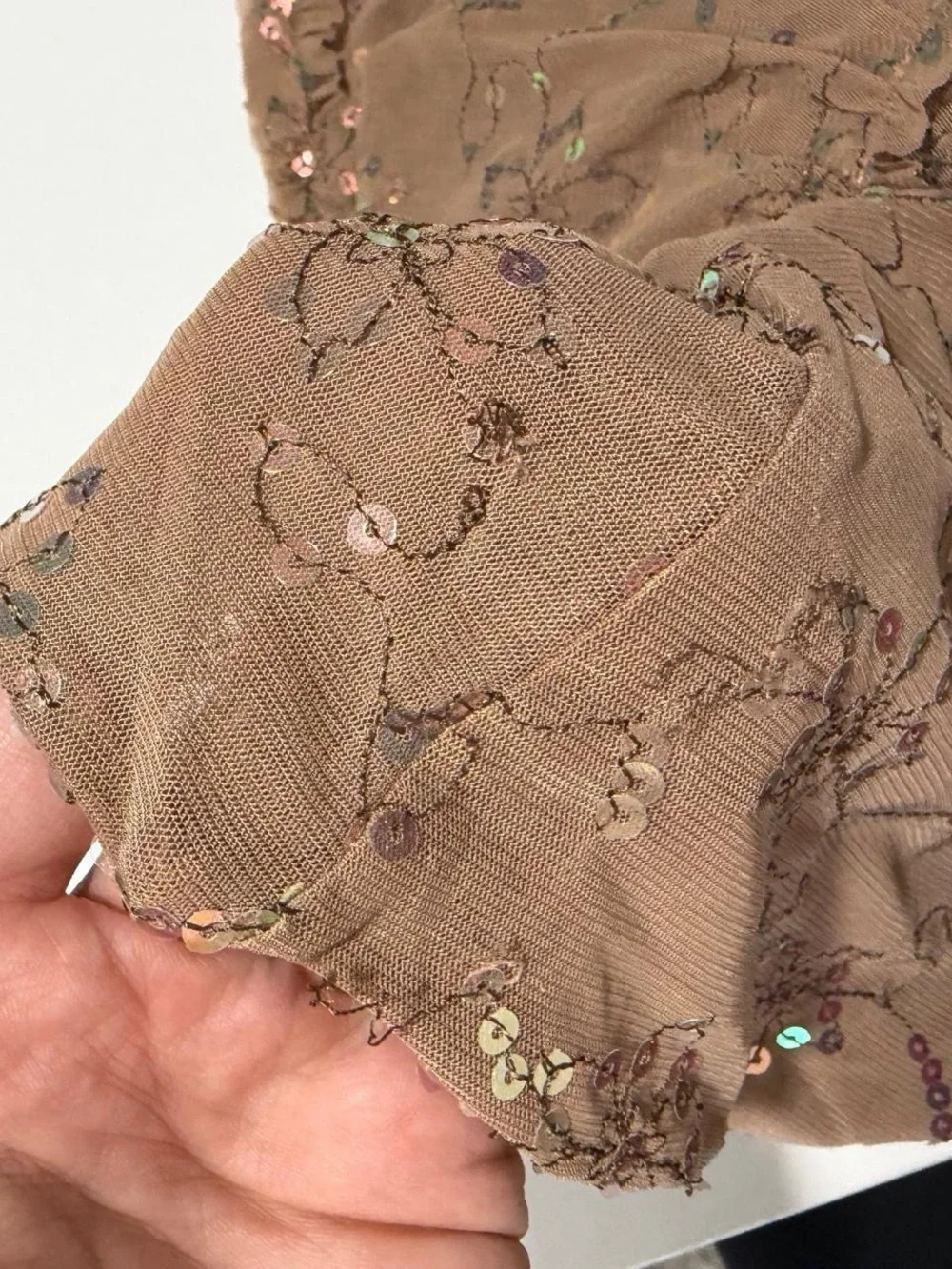 Urban Outfitters gold ruffled